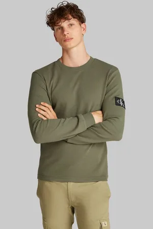 Calvin Klein Langarmshirt BADGE WAFFLE LS TEE mit Logopatch