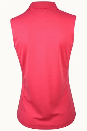 Callaway Poloshirt Golf Polo Sleeveless Rot Damen M - Verkäufer: Svens Golfshop GmbH