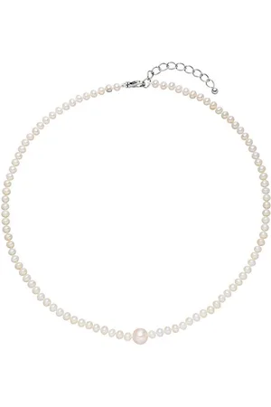 ADRIANA Perlenkette Schmuck Geschenk Silber 925 Halskette La Maddalena, L46, Made in Germany - mit Süßwasserzuchtperle