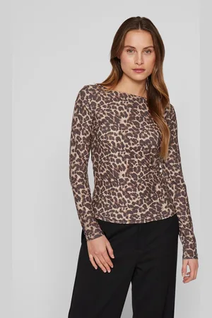 VILA Langarmshirt VILEOA BOATNECK L/S TOP - NOOS