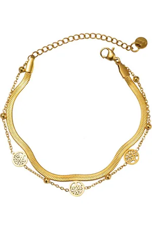 Firetti Edelstahlarmband Schmuck Geschenk Edelstahl Armschmuck Armkette Baum des Lebens, Made in Germany