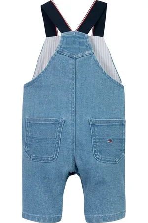 Tommy Hilfiger Latzhose DENIM DUNGAREE mit Logostickereien, mit Knopfverschluss
