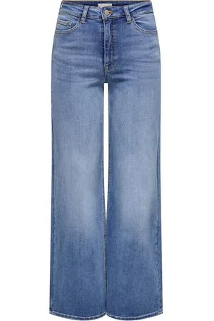 JDY High-waist-Jeans FELINA-FINA HW WIDE MED BLUE DNM NOOS