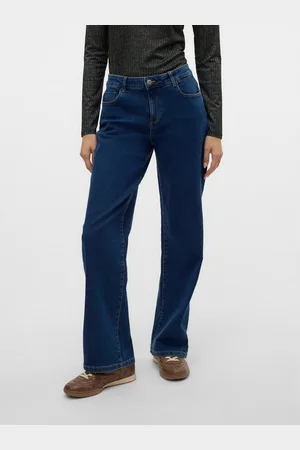 VERO MODA Weite Jeans VMELLY MR WIDE JEANS BLUE NOOS
