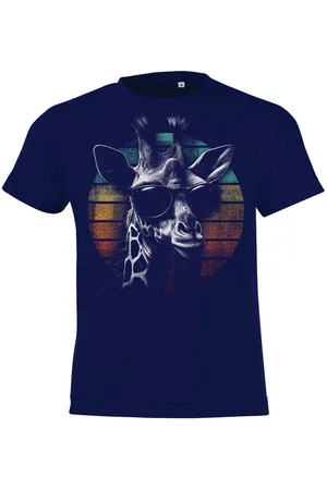 Youth Designz Print-Shirt Retro Giraffe Kinder T-Shirt mit modischem Frontprint - Verkäufer: EmDa Trading GmbH