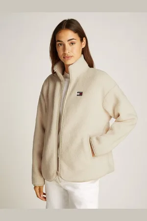 Tommy Hilfiger Sweatjacke TJW TEDDY HWK ZIP THUR EXT in Großen Größen, mit Zipper