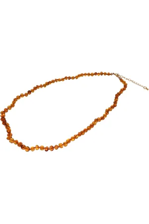 Firetti Collier Schmuck Geschenk Messing Halsschmuck Halskette Edelstein, Made in Germany - mit Bernstein