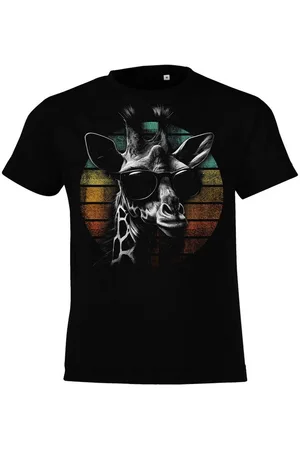 Youth Designz Print-Shirt Retro Giraffe Kinder T-Shirt mit modischem Frontprint - Verkäufer: EmDa Trading GmbH