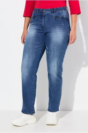 Ulla Popken Regular-fit-Jeans Jeans Mony Vintage Look konisches Bein Stretch - Verkäufer: Popken Fashion Group