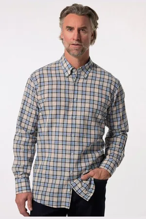 Boston Park Businesshemd Leinenmix-Karohemd Langarm Comfort Fit - Verkäufer: Popken Fashion Group