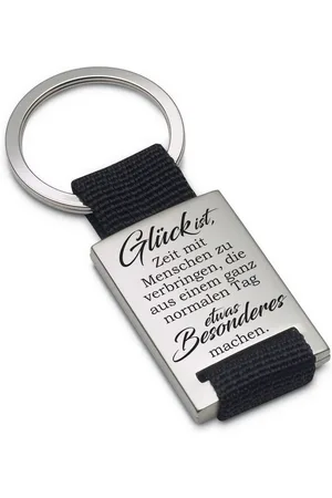 Lieblingsmensch Schlüsselanhänger Glück ist, Zeit mit Menschen zu verbringen - ein tolles Geschenk (Schlüsselanhänger mit Gravur, inklusive Schlüsselring), Robuste und filigrane Lasergravur - Verkäufer: