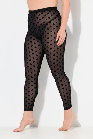 Ulla Popken Feinstrumpfhose Strumpf-Leggings Mesh Herz-Flockdruck - Verkäufer: Popken Fashion Group