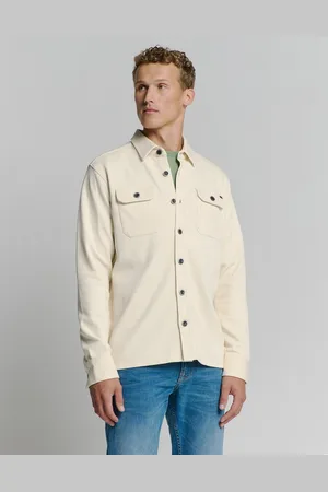 No Excess Langarmhemd Sweat Overshirt mit Knopfverschluss