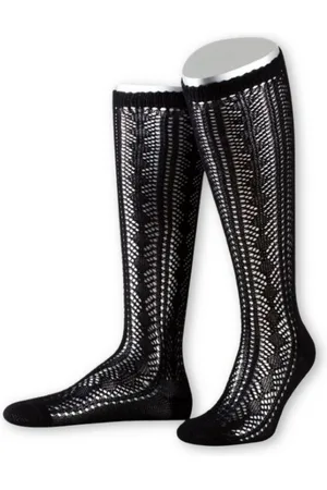 LUSANA Trachtensocken Trachtenstrümpfe Damen - L370 - bordeaux, , weiß - Verkäufer: Alpenwahnsinn Tracht & Lifestyle