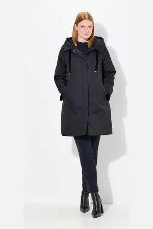 Ulla Popken Wintermantel Steppmantel Hahnentritt Kapuze 2-Wege-Zipper - Verkäufer: Popken Fashion Group