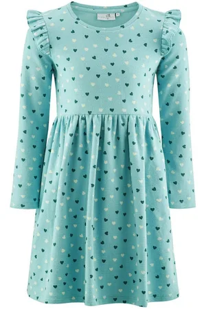 happy girls A-Linien-Kleid Kleid Langarm Herzen aqua (kein Set, 1-tlg) Rüschen - Verkäufer: nettibeck