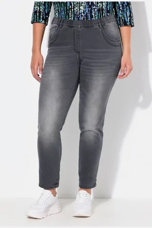 Ulla Popken Regular-fit-Jeans Jeggings Sienna Slim Elastikbund Gürtelschlaufen - Verkäufer: Popken Fashion Group