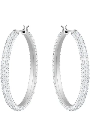 Swarovski Paar Creolen Creolen 5389432-5633849 Stone weiß, rhodiniert (kein Set, 2-tlg., inkl. edelm Schmucketui) - Verkäufer: Juwelier-Bacak