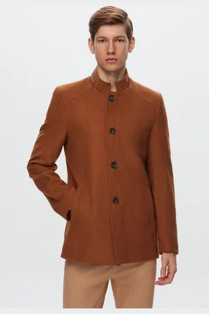 DS DAMAT Dufflecoat Ds Damat Regular Fit Mantel mit hohem Kragen und Nähten - Verkäufer: MegaMerchant