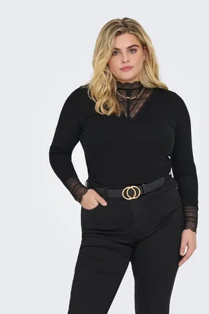 ONLY Langarmshirt CARTILDE RIB LACE L/S TOP JRS NOOS