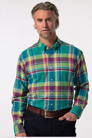 Boston Park Businesshemd Leinenmix-Karohemd Langarm Comfort Fit - Verkäufer: Popken Fashion Group