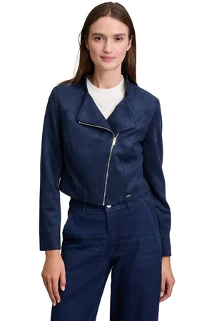 Betty & Co Jackenblazer Betty & Co Bikerjacke mit Stehkragen Material