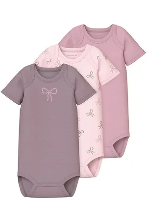 NAME IT Body NBFBODY 3P SS BARELY PINK BOW NOOS (Packung, 3-tlg)