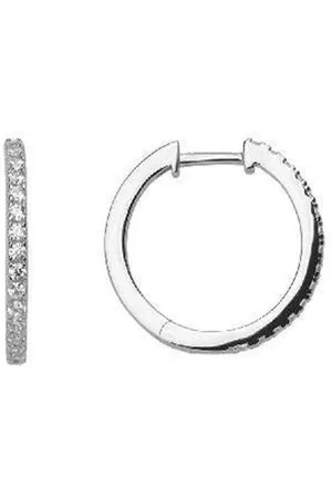 Xenox Paar Creolen Creolen Damen "Modern Classic Basic" Silber mit Zirkonia - Verkäufer: JUWEDI.DE