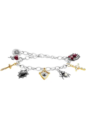 Thomas Sabo Armband True Romance, Kreuz, Rosé, Spinnen-Optik, A2174-167-7-L19, mit Zirkonia (synth), Saphir (synth) - mit Süßwasserzuchtperle