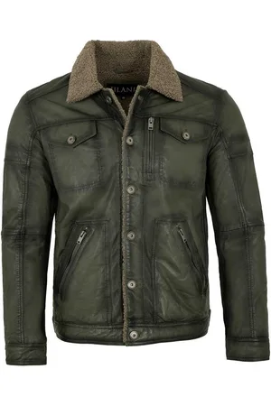 Jilani Lederjacke Hajo-2 - Herren Lederjacke Lammnappa Kunstfell antik - Verkäufer: Lederjacken24