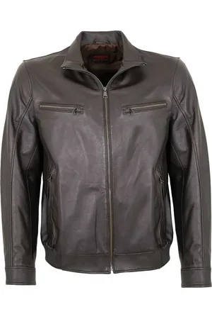 Mark Maddox Lederjacke MAD46 Echtleder Herren Lederjacke Blouson Lammnappa dunkelbraun - Verkäufer: Lederjacken24