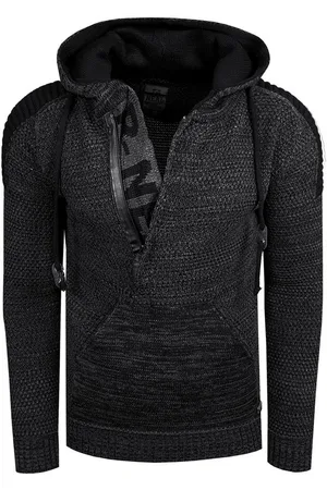 Rusty Neal Kapuzensweatshirt Knitwear mit praktischem Reißverschluss