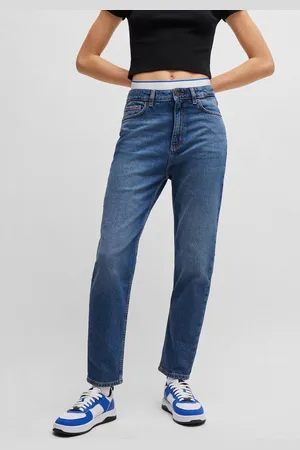 Hugo Blue Mom-Jeans Noe_B Straight Fit Jeans mit hoher Leibhöhe