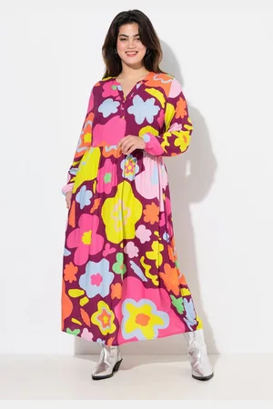 Angel of Style Jerseykleid Maxikleid A-Linie Blumenmuster - Verkäufer: Popken Fashion Group