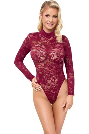 Cottelli Collection Body Spitzenbody weinrot sexy - Verkäufer: G.29 - SHOP