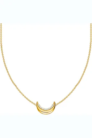 Thomas Sabo Kette mit Anhänger Moon Romance, Halbmond-Design, KE2299-414-14-L45V, mit Zirkonia (synth)