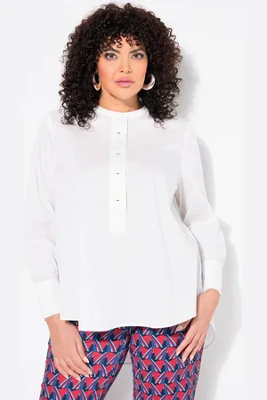 Ulla Popken Tunika Tunika Zierriegel A-Linie Rundhals Langarm - Verkäufer: Popken Fashion Group