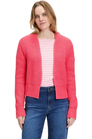 Betty & Co Strickjacke Betty & Co Grobstrickjacke ohne Verschluss (1-tlg) Rippbündchen