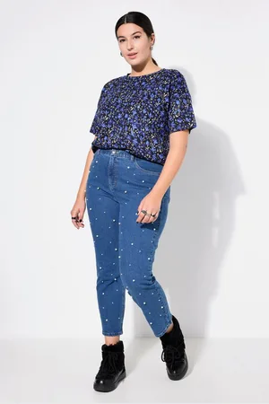 STUDIO UNTOLD Regular-fit-Jeans Mom-Jeans Zierperlen 5-Pocket - Verkäufer: Popken Fashion Group