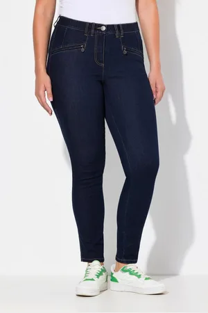 Ulla Popken Regular-fit-Jeans Jeans Sarah schmales Bein Zipptaschen Stretch - Verkäufer: Popken Fashion Group