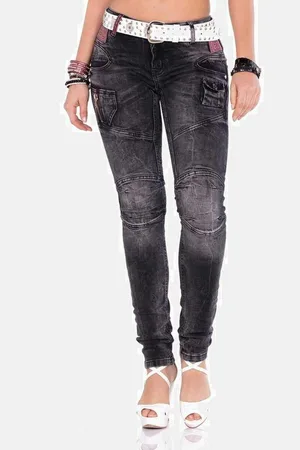 Cipo & Baxx Slim-fit-Jeans Jeans mit modischen Ziernähten, WD358