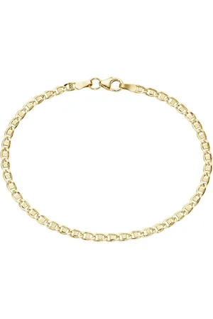 Luigi Merano Panzerarmband Panzerkette mit Plättchen, Gold 585