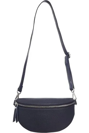 Zwillingsherz Umhängetasche Crossbody Bag Leder, Umhängetasche mit Reißverschluss
