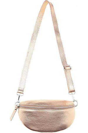 Zwillingsherz Umhängetasche Crossbody Bag Leder, Umhängetasche mit Reißverschluss