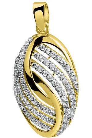 ELLEN K. Kettenanhänger 585/- Gelbgold bicolor Zirkonia