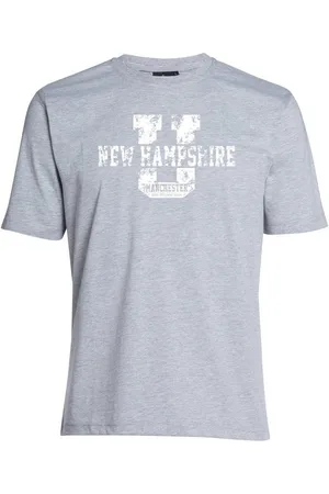 Ahorn T-Shirt NEW HAMPSHIRE mit großem Frontprint und Strass-Steinchen