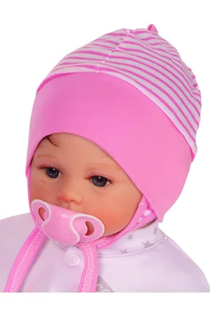 La Bortini Erstlingsmütze Mütze für Neugeborene Babymütze Baby Haube in gestreift aus reiner Baumwolle, 32 34 36 38 40 42 44 46 - Verkäufer: A&O Baby-und Kindermoden