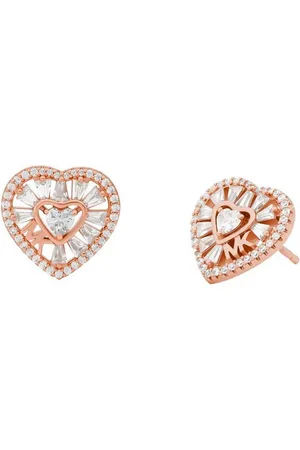 Michael Kors Paar Ohrstecker PREMIUM, TAPERED BAGUETTE HEART, MKC1691CZ791, MKC1691CZ040, mit Zirkonia (synth)