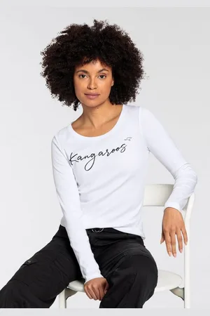 KangaROOS Longsleeve Langarm, sehr figurbetont, aus Rippware, aus 100% Baumwolle