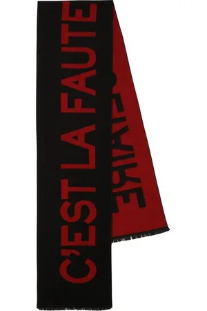 Zadig & Voltaire Strickschal KIDS Jaquard Schal mit Text schwarz rot - Verkäufer: coolkids-store